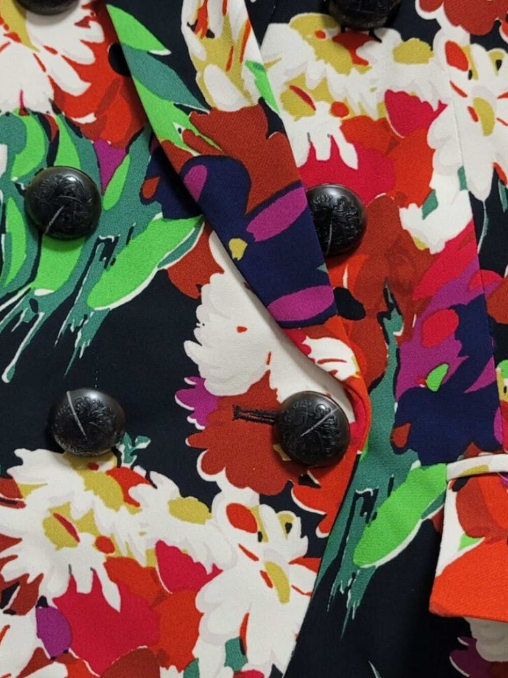 Veronica Beard Miller Floral Double-Breasted Dickey Jacket. Sz 2 - Picture 7 of 8